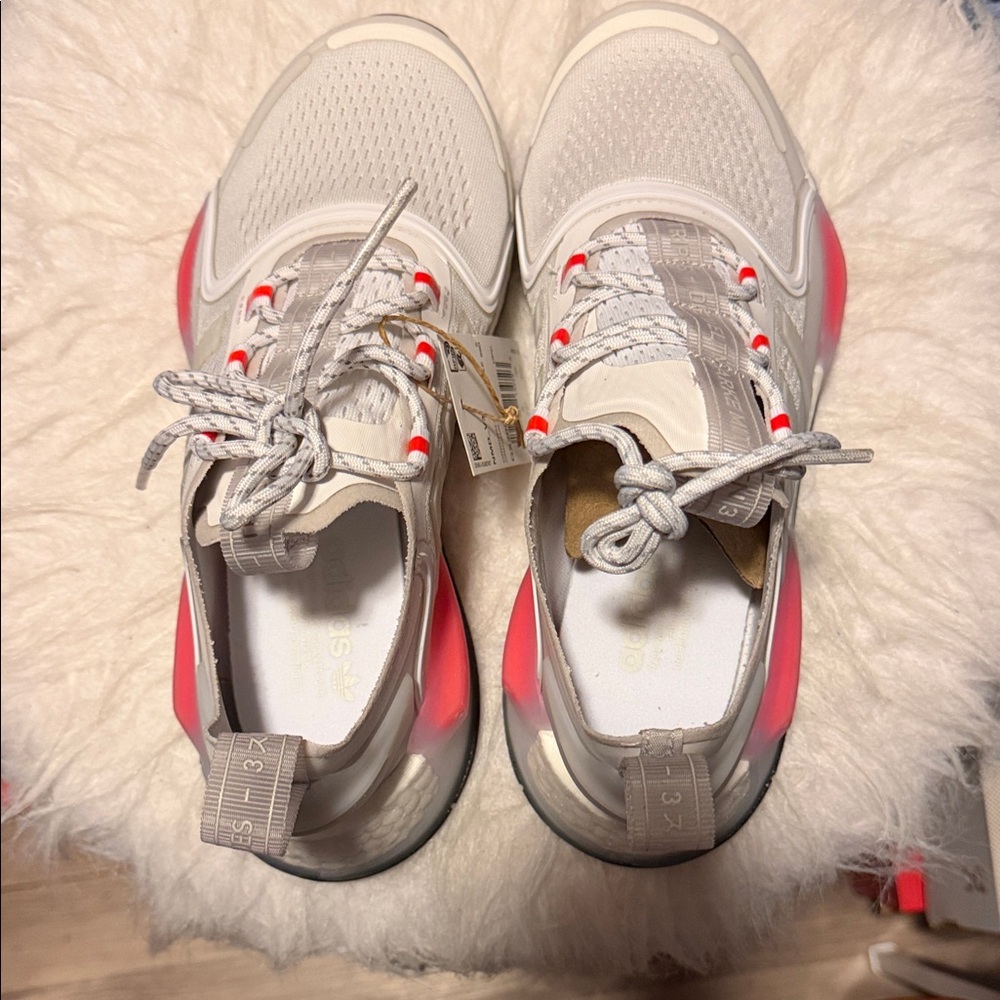 Asics Women's Sneakers in White and Red